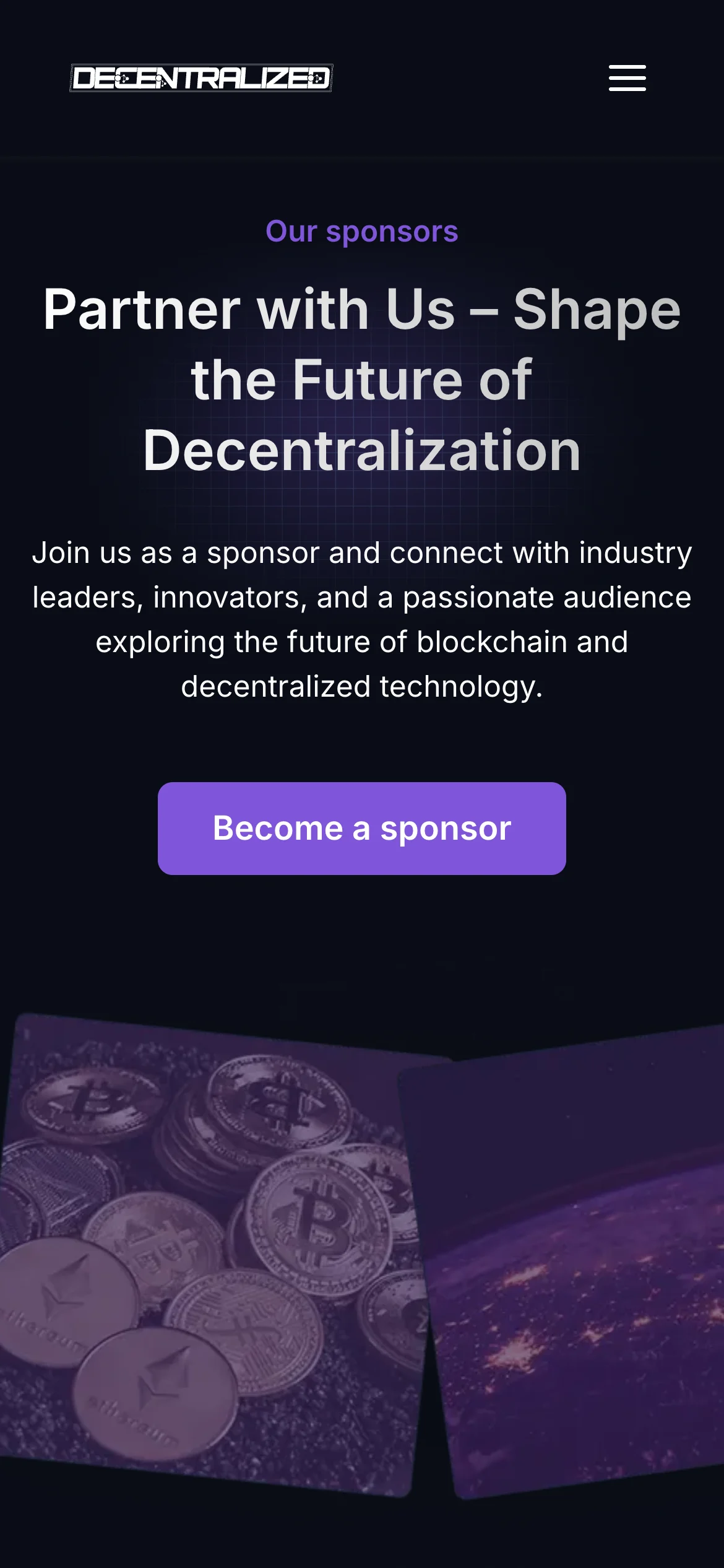 Sponsorship packages on the Decentralized Nigeria site